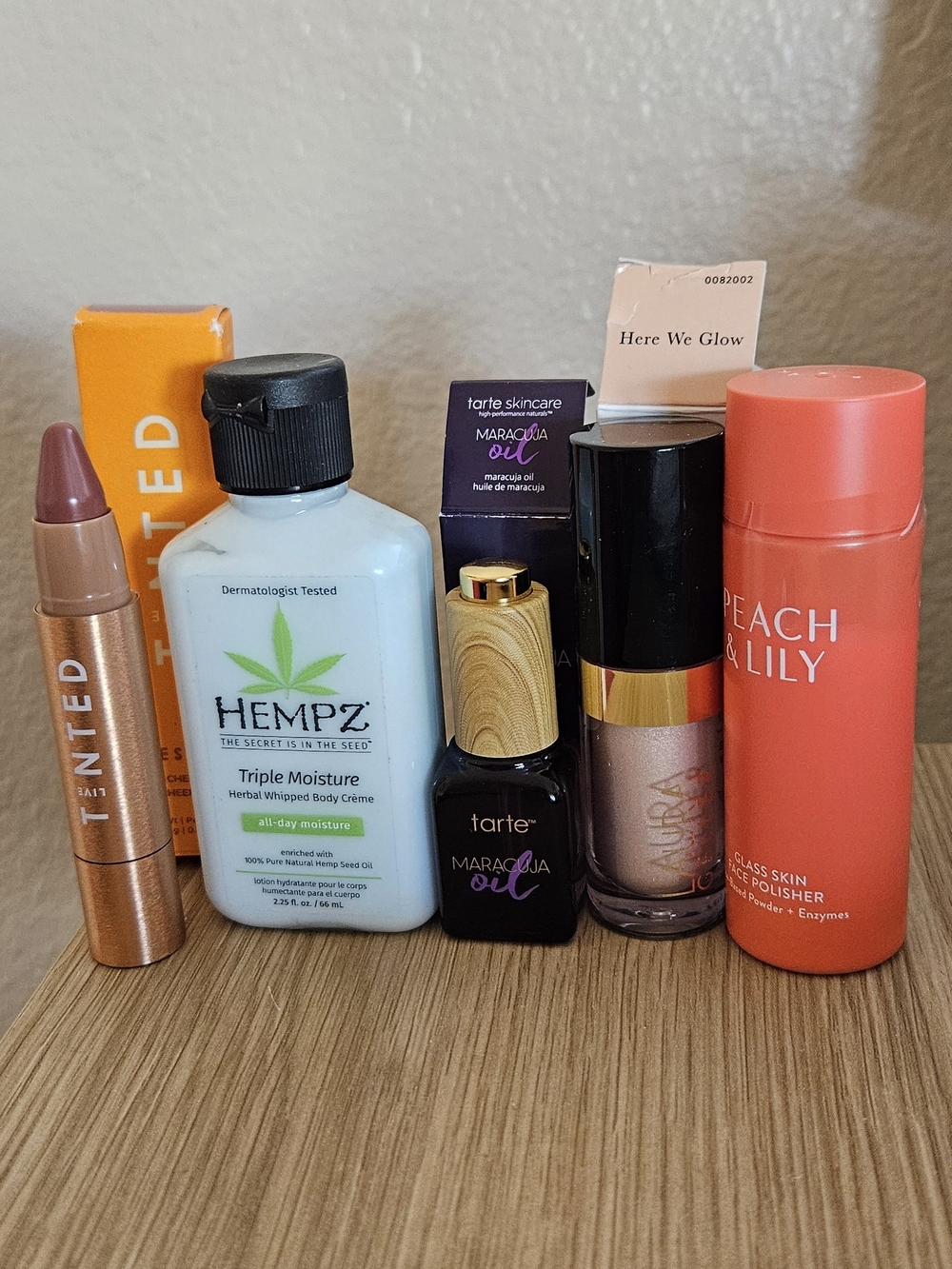 Random Travel Bundle - Tinted, Tarte, Laura Geller, Peach & Lily, Hempz